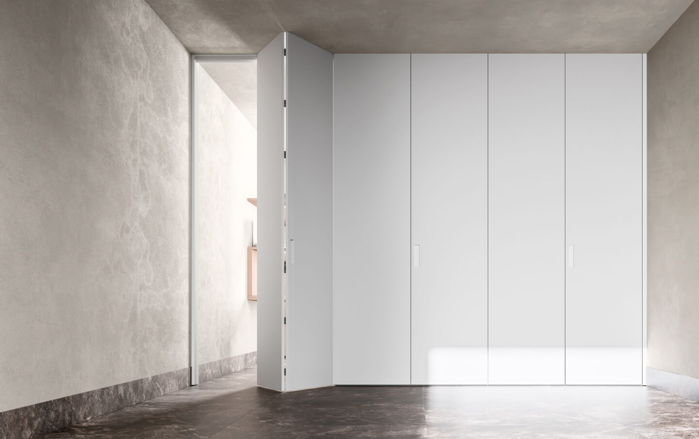 SM2011 - Alterna hinged wardrobe with Break door and folding closing system